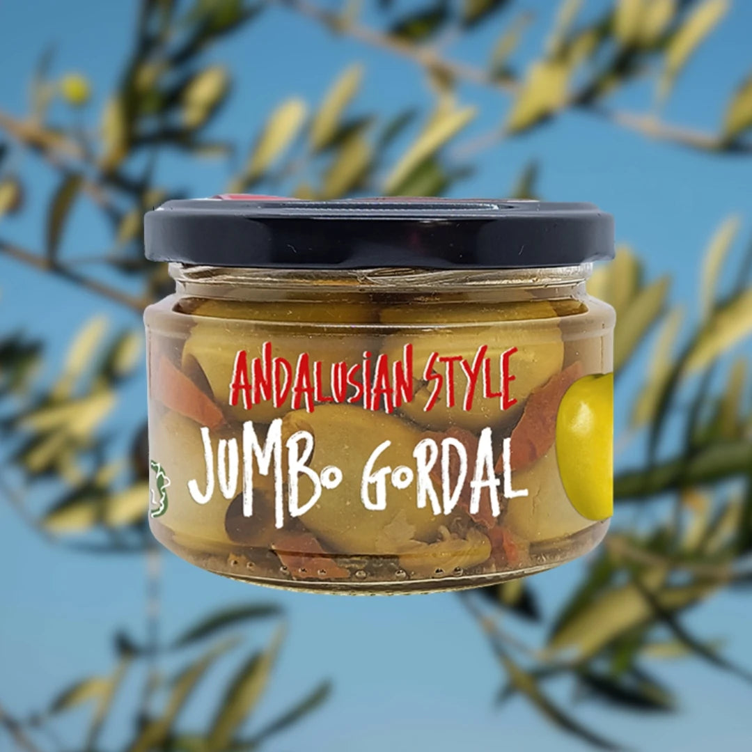 "Gazpacha & Andalusian" Verdial & Jumbo Gordal Green Olives Pitted