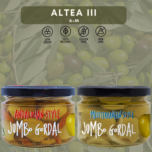 Chef Ole Spanish Gourmet Olives Gift Set: Premium Andalucian & Mediterranean Duo | Luxury Vegetarian Gift Basket with Pitted Jumbo Olives - Perfect for Foodie Connoisseurs" Set of 2, 10 oz jars.