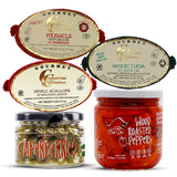 Chef Ole Cruz,Canned Seafood Sampler Variety Pack with Small Scallops, White Tuna In Olive Oil, Mussels In Marinade, Caperberries In Brine, Wood Roasted Peppers, Low Sugar, No Additives and Gluten-free, 5 Piece