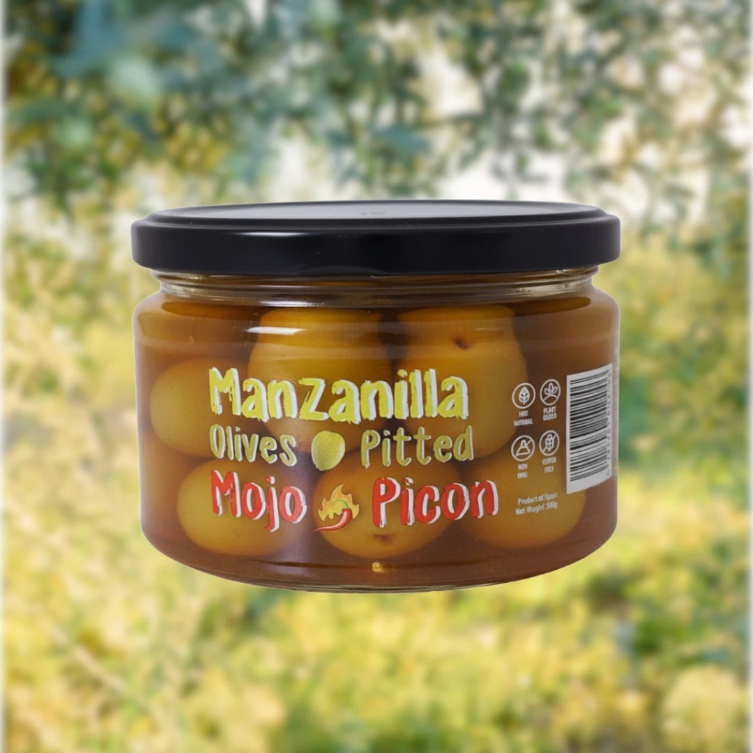 "Mojo Picon & Gazpacha" Manzanilla & Verdial Green Olives Pitted