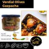 Chef Ole Olivia Gourmet Set of Spanish Olives - 5 Jars,3 Gordal Olives, 1 Verdial , 1 Manzanilla , Gourmet Gift Baskets of Green Olives from Around Spain, Gourmet Olives Selection for Spanish Food Recipes