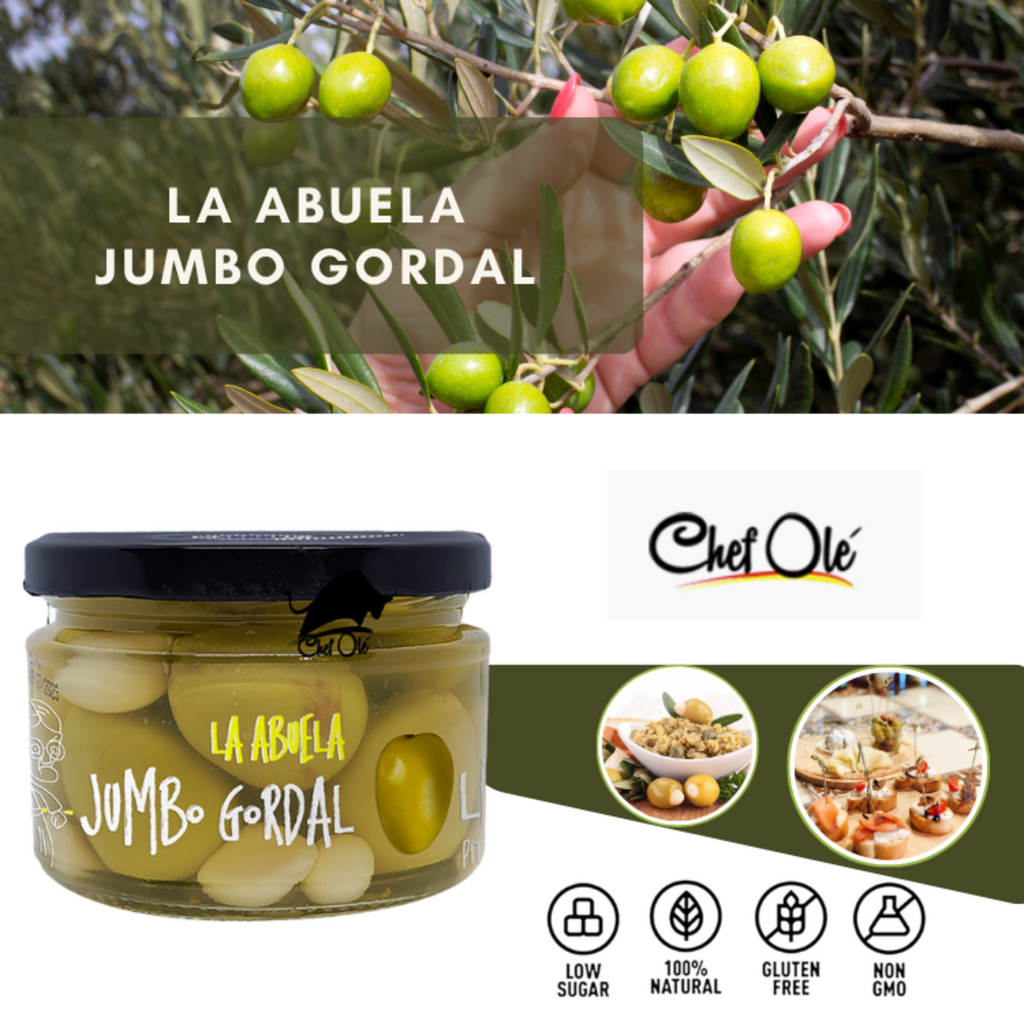 Chef Ole Olivia Olive Fancy Collection-Since 1926-Authentic Gourmet Olive Gift. Spanish marinated variety. 10 oz jar(Pack of 5) for Charcuterie Board. Vegetarian & Foodie Gift Basket from Spain.