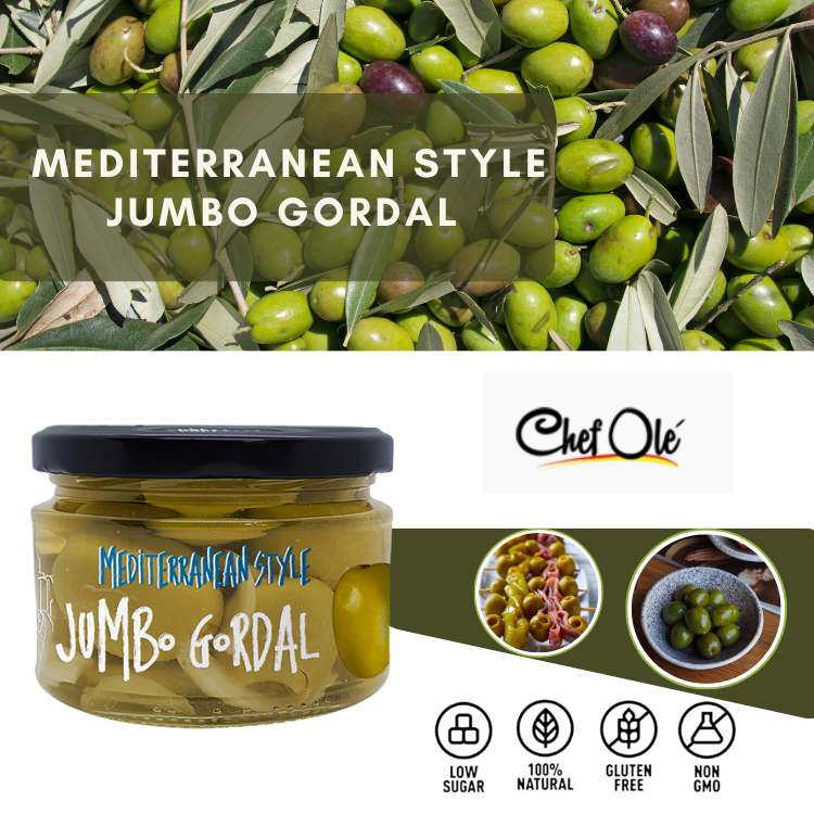 Chef Ole Spanish Gourmet Olives Gift Set: Premium Andalucian & Mediterranean Duo | Luxury Vegetarian Gift Basket with Pitted Jumbo Olives - Perfect for Foodie Connoisseurs" Set of 2, 10 oz jars.